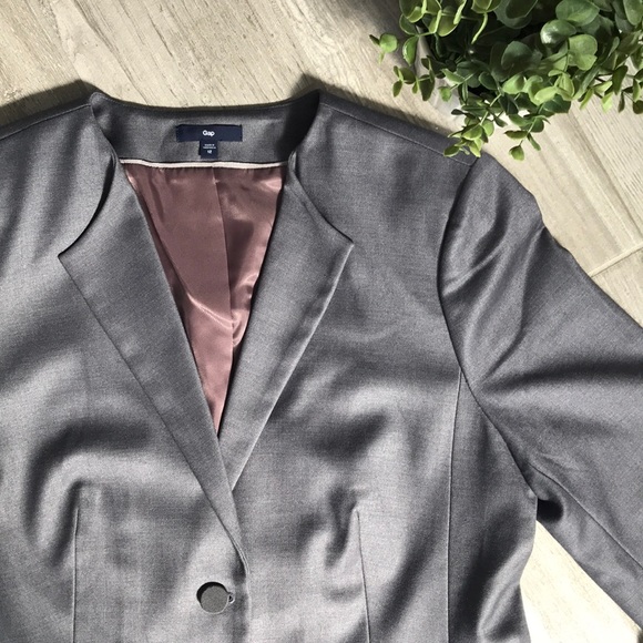 GAP Jackets & Blazers - GAP Gray Collarless Women’s Blazer, Size 12